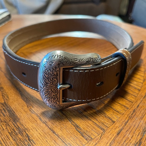 Nocona Kids Belt with Silver Buckle - Picture 1 of 7